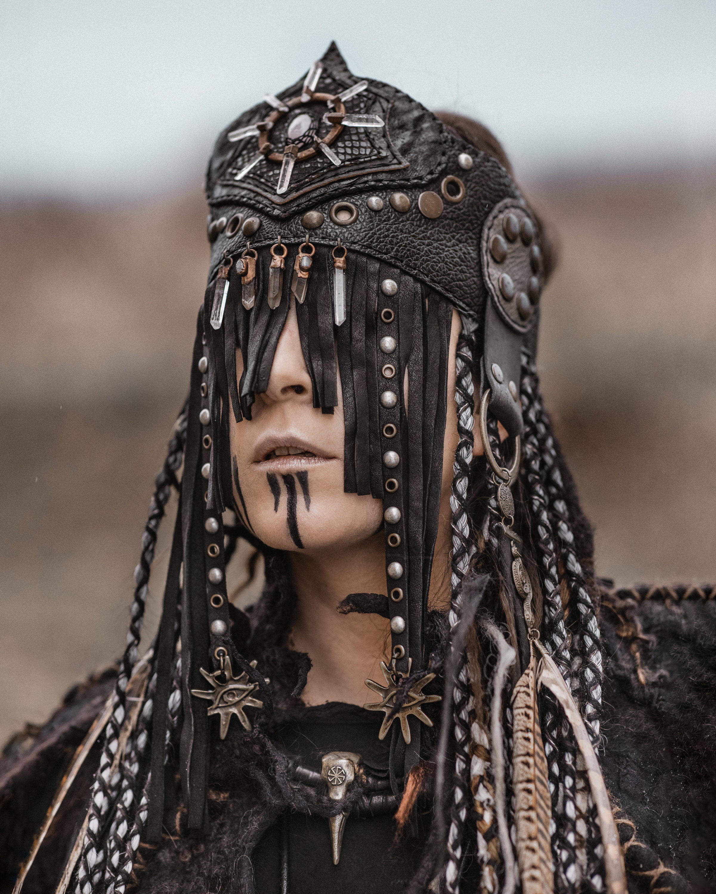 Goddess MOKOSH Shaman Headdress Pagan Ritual Unisex Face Etsy