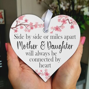 Daughter Gift | Mum Gift From Daughter | Long Distance Gift| Thinking Of You | Miss You Gift | Cheer Up Gift | Wooden Crystal Heart | HT42