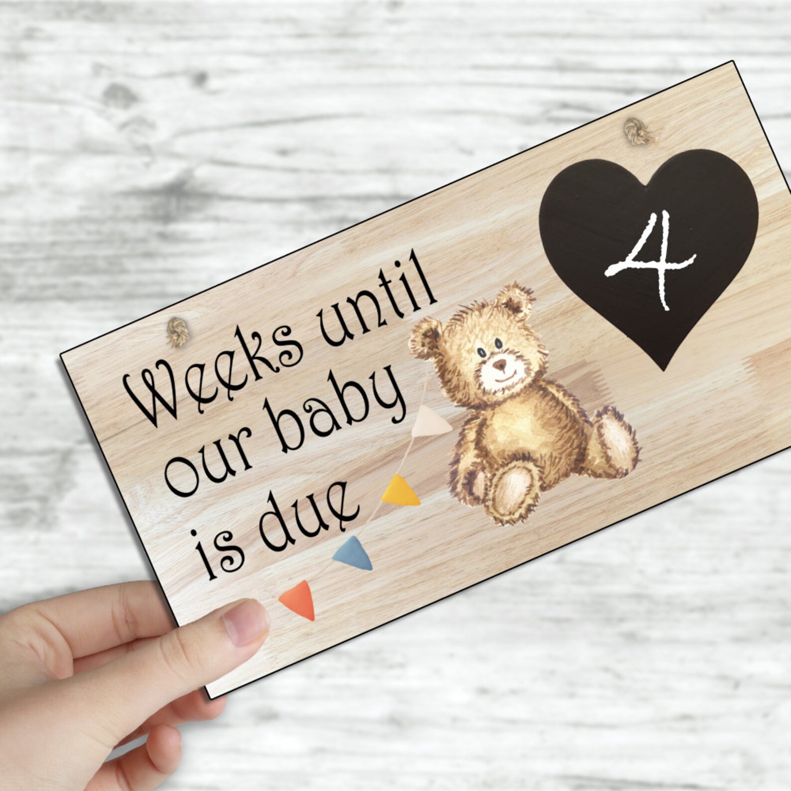 Personalised Pregnancy Countdown Board Baby Arrival Countdown Sign Baby