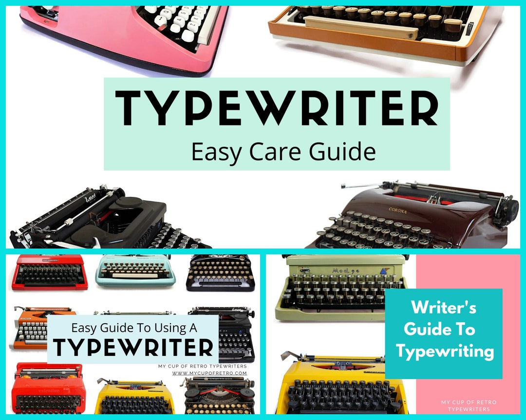 BUNDLE Typewriter Easy Care Guide Easy Guide to Using A Typewriter