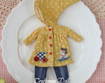 Middle Blythe clothes dress/Middle Blythe dress/CraftsmanDoll