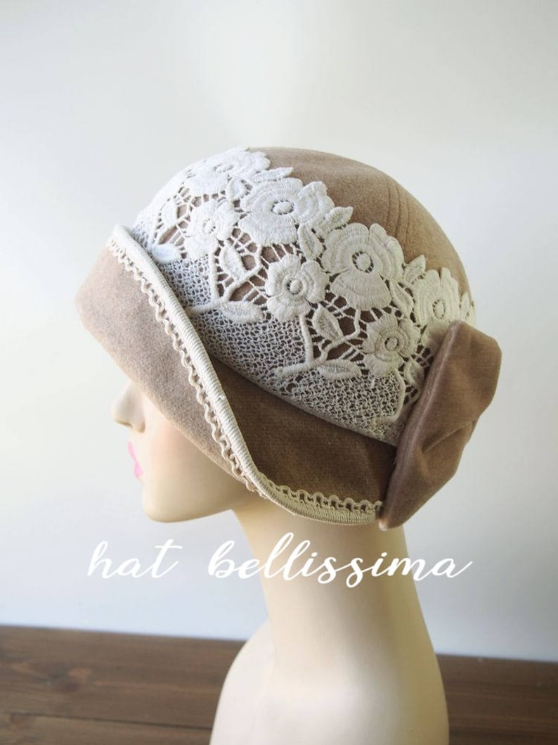 SALE 1920/'s Hat Vintage Style hat winter Hats hatbellissima ladies hats millinery hats cloche Hats wool hats