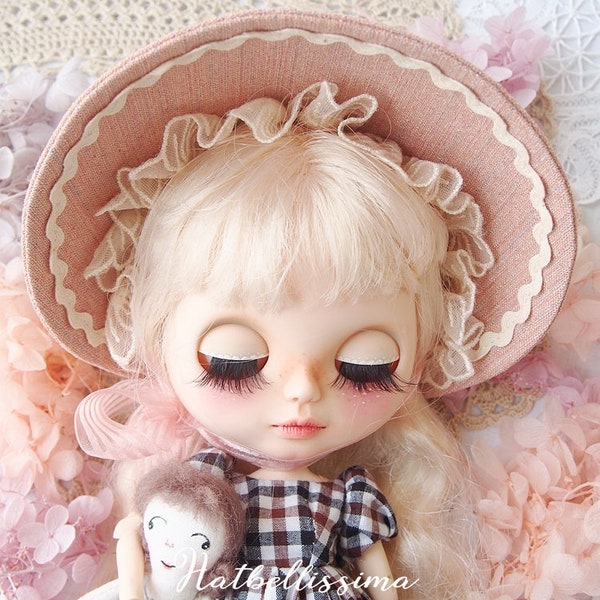 Blythe hat/bonnet hat for blythe/blythe accessories/doll accessories/doll hat/handmade doll hat/Pullip hat/craftsmandoll