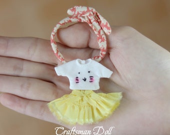 Petite Blythe/MiniPullip dress/Little Pullip clothes/Little DAL clothes/Handmade clothes for piteter blythe/doll craftsman
