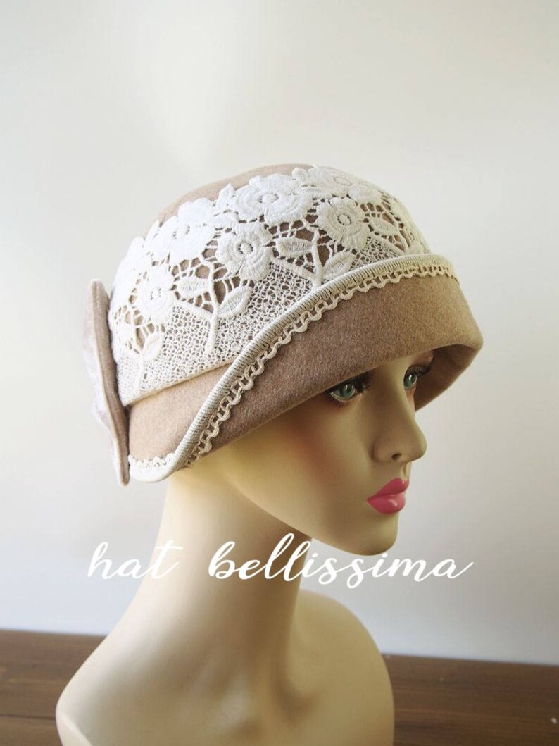 SALE 1920/'s Hat Vintage Style hat winter Hats hatbellissima ladies hats millinery hats cloche Hats wool hats