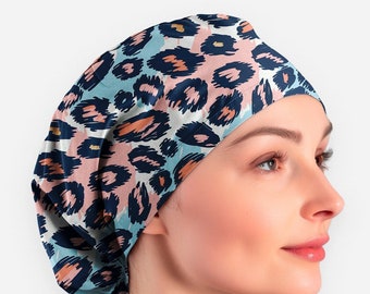 Cheetah Print Scrub Cap: Toggle Surgical Hat, Women's Medical Fabric