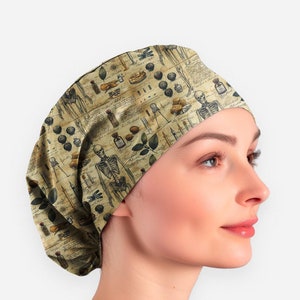 anatomy scrub cap ponytail, surgical scrub hat, nurse cap