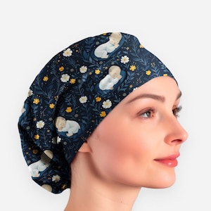 Labor and Delivery Nurse Scrub Cap, Ob Gynecologist surgical cap, OBGYN scrub cap, newborn scrub cap, newborn 03