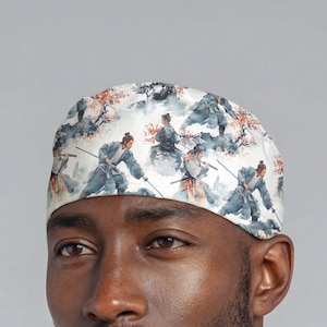 Samurai Scrub Cap, Japanese Warrior Surgical Hat