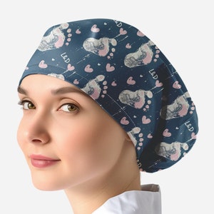 Labor and Delivery Nurse Scrub Cap, Ob Gynecologist surgical cap, OBGYN scrub cap, Obstetrics scrub cap LD 55