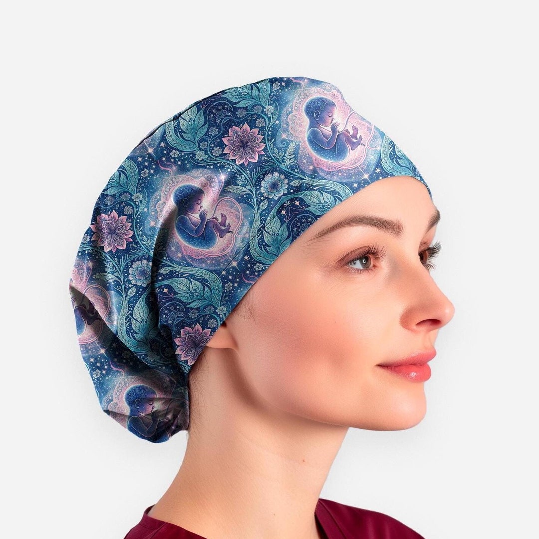 Fetus Scrub Caps, Ponytail Surgical Hat Women, Ob Gynecologist Surgical ...