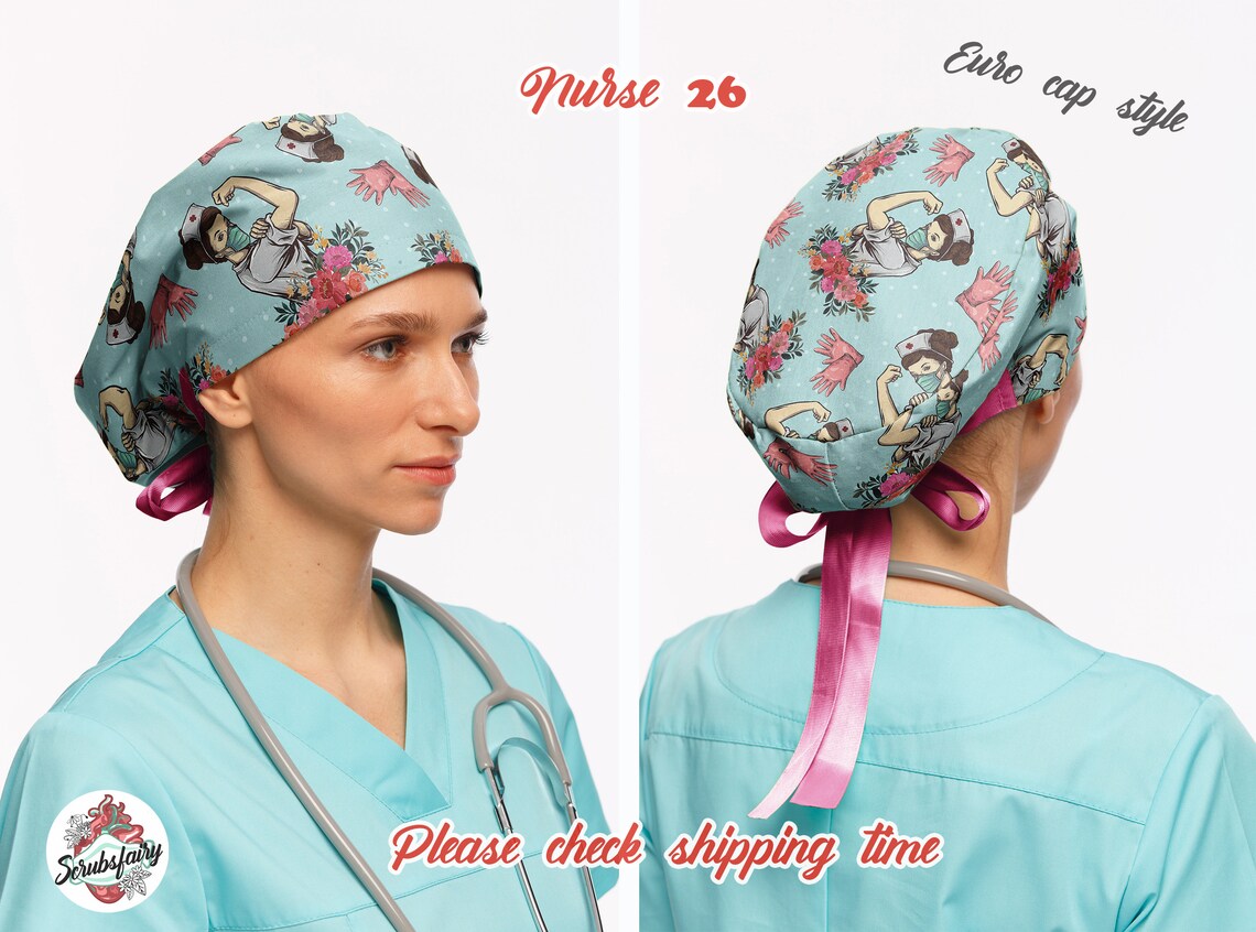 Scrub caps scrub hats for women Nurse scrub cap surgical Etsy