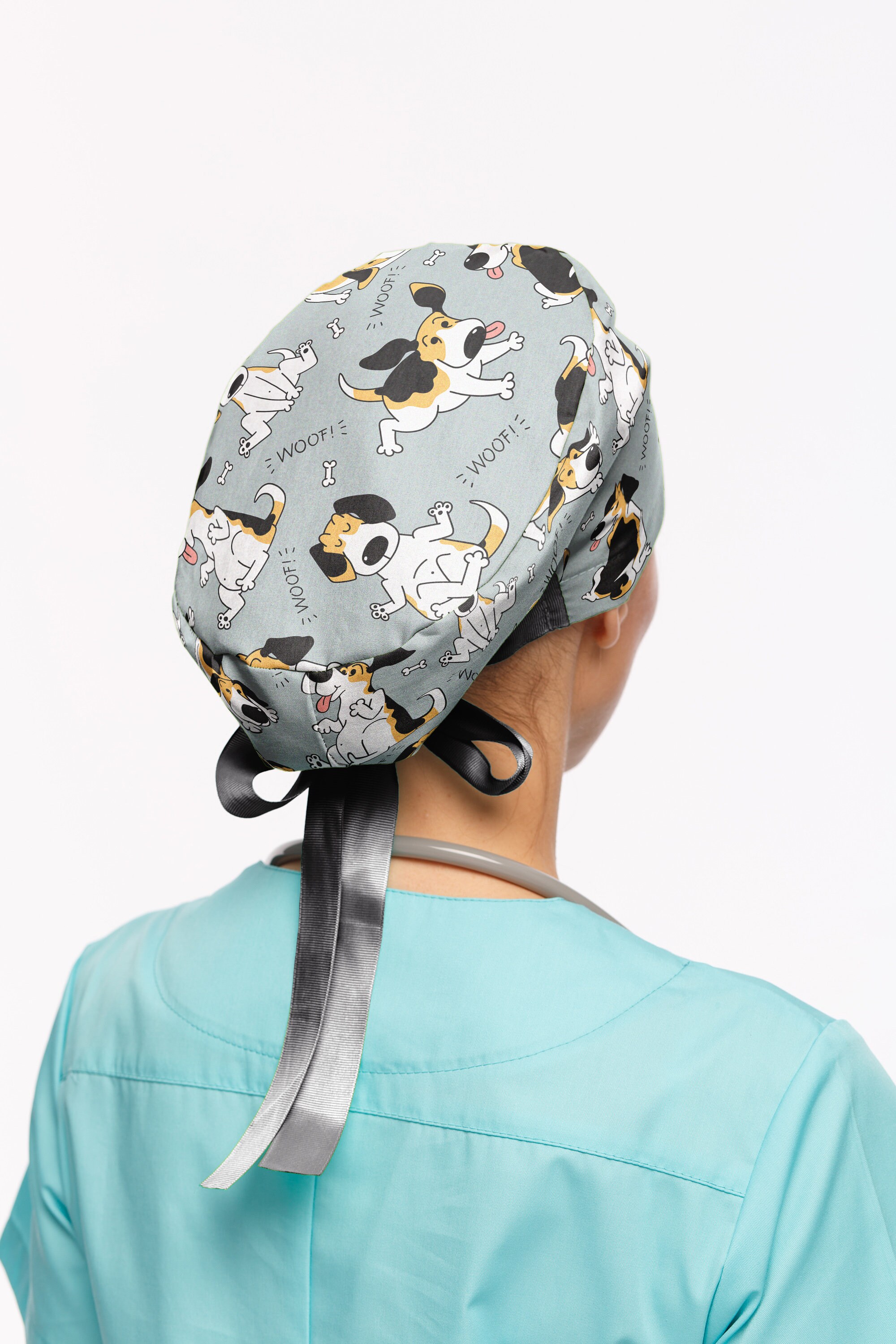Dog scrub caps for women vet surgical cap with buttons for Etsy