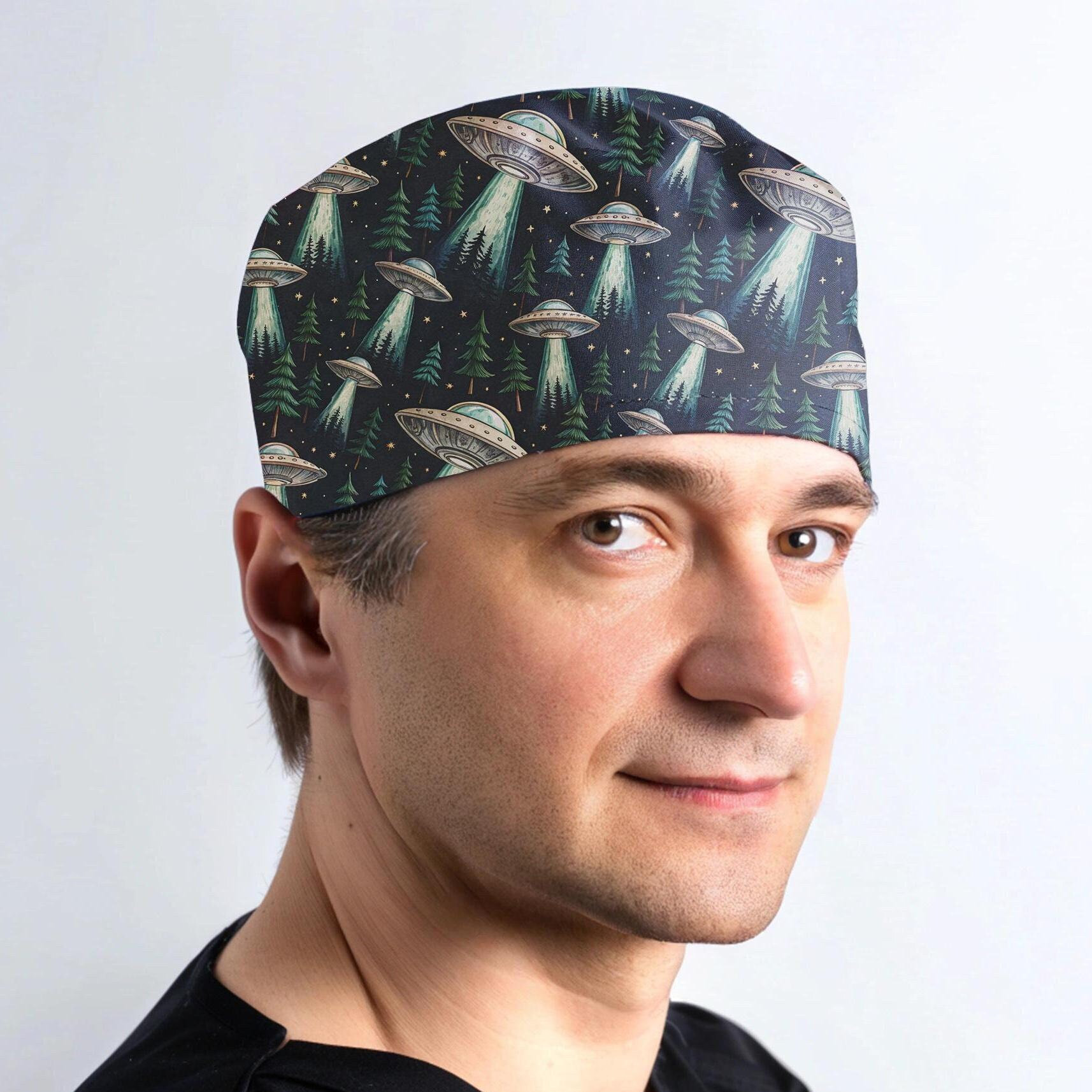 Surgical Scrub Caps Unisex - UFO
