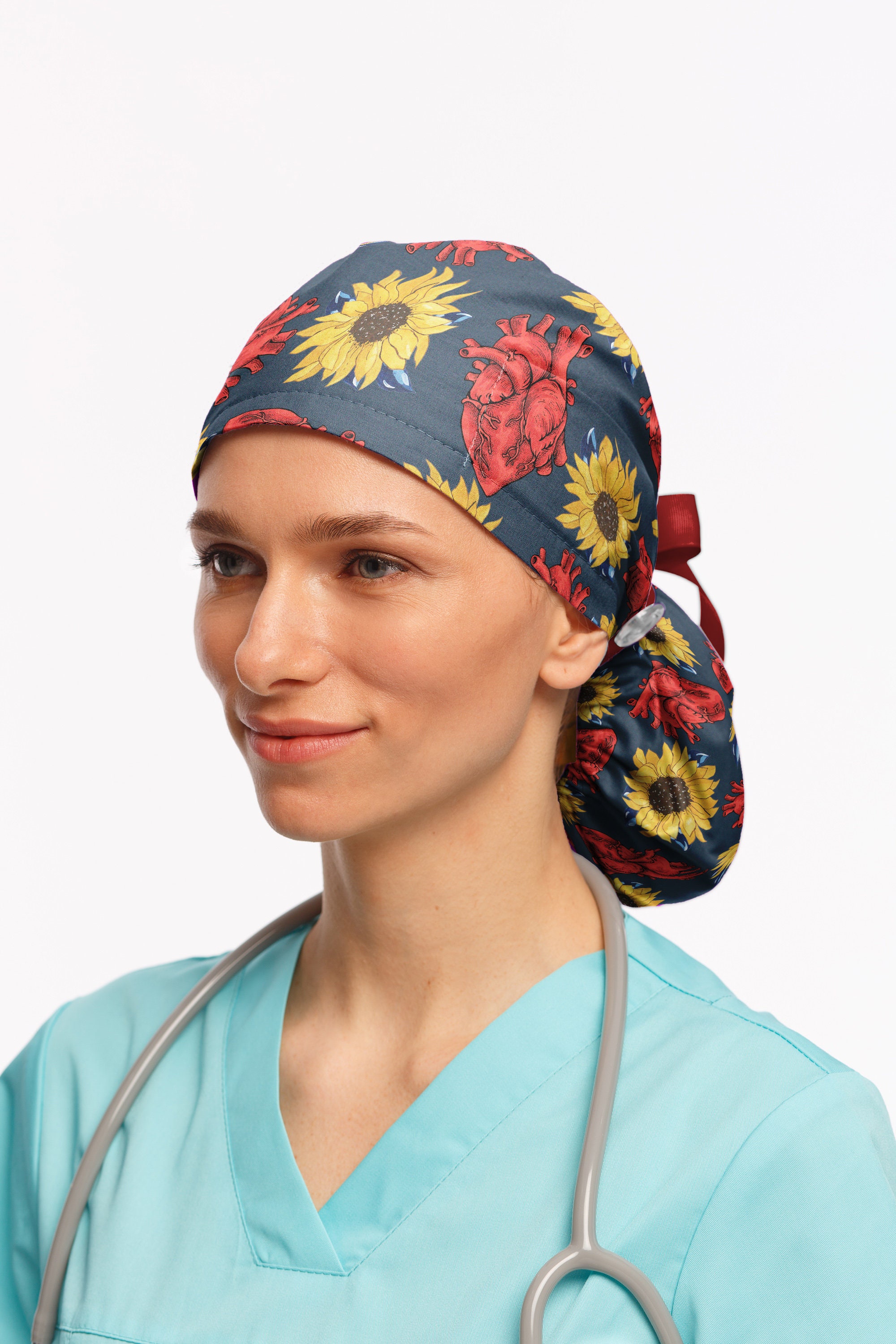Scrub caps women euro scrub cap women heart anatomy scrub Etsy