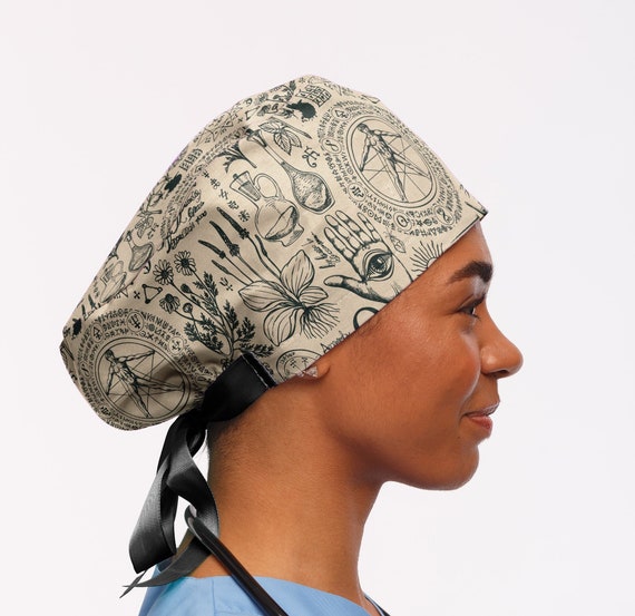 surgical scrub hats ponytail
