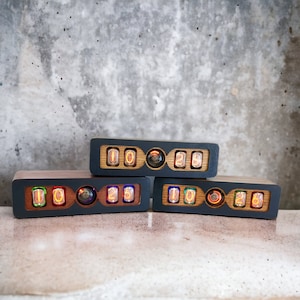 Nixie clock with IN-12 tubes and OG-4 dekatron, in wooden case