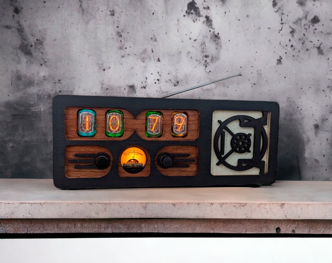 Nixie Tube Clock Radio With Dekatron, Bluetooth, AUX, FM Radio Vintage Retro Clock Etsy