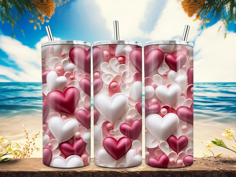 Little Surprise Box Pink Hearts Stainless Steel Kids Tumbler – 680ml main image 0
