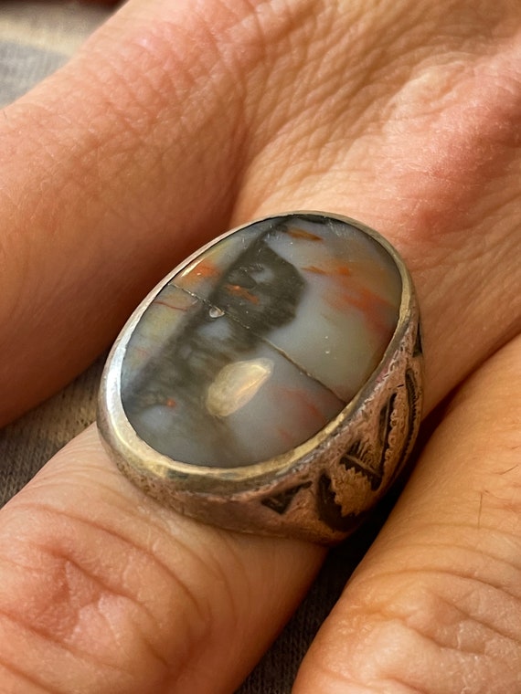 Agate Sterling Ring - image 2