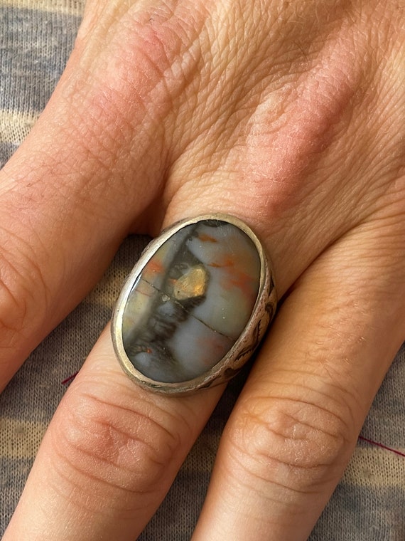 Agate Sterling Ring - image 5
