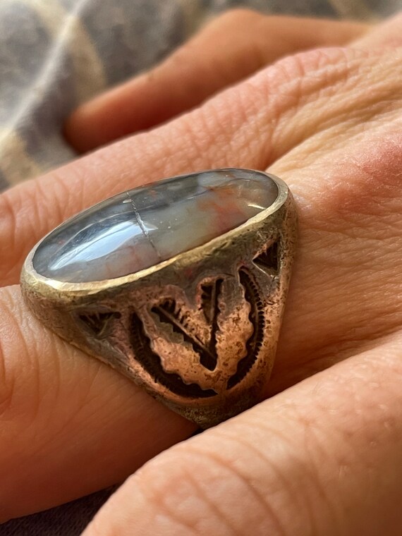 Agate Sterling Ring - image 4
