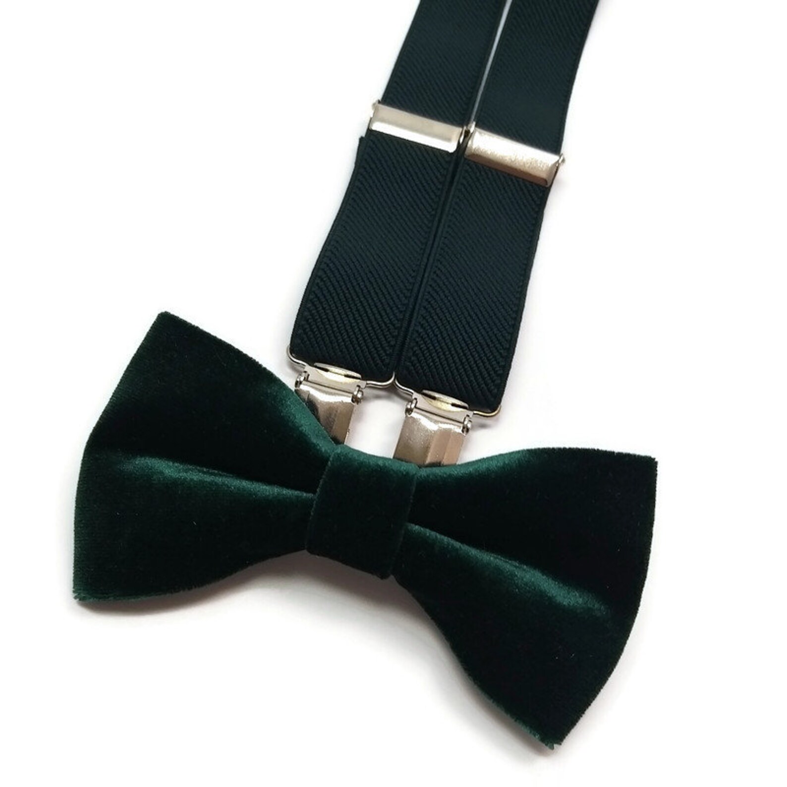 Emerald Green Bowtie Yback Suspenders for Baby Boys Wedding Etsy