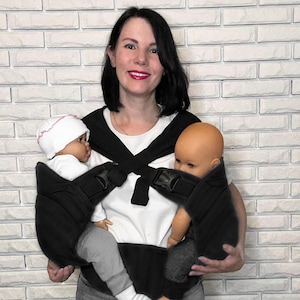 Black twin baby carrier wrap