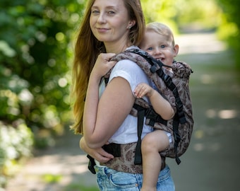 Soft Structured Baby Carrier – Ergonomic, Adjustable & Breathable Cotton for Newborn to Toddler