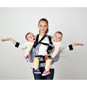 Twin Baby Carrier, Twins Carrier Tandem, Twin Wrap Carrier, Twin Carrier, Baby Twins, Baby Carrier, Twins Carrier image 1
