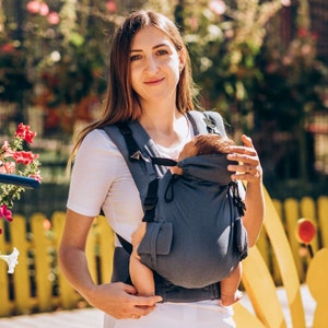 Mochila recém-nascido canguru linho algodão