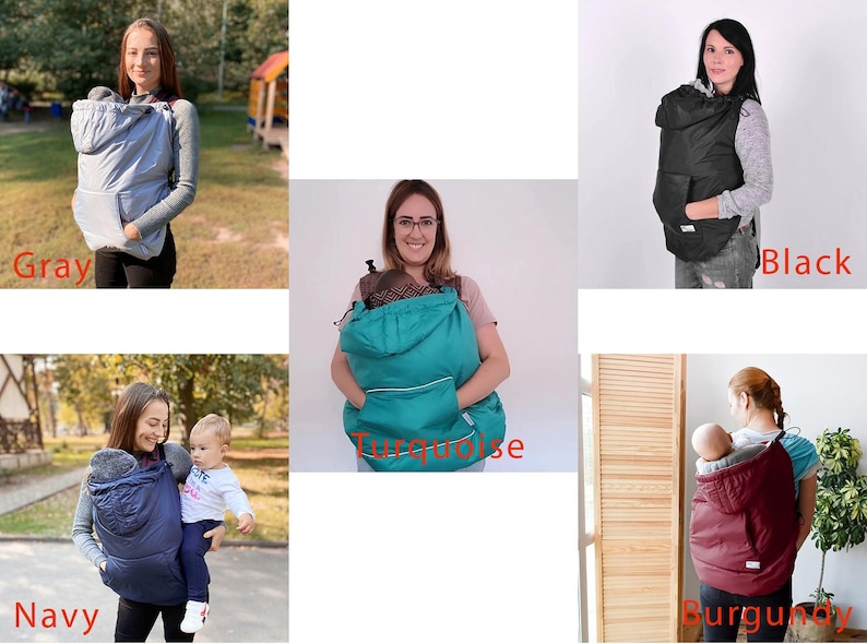 Universal Baby Carrier Cover: 3-Season Windproof Fleece-Lined image 2
