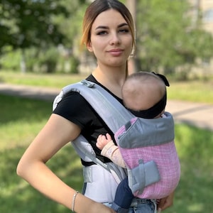 Newborndraagzak met gesp Simple Coral (0-18 m)