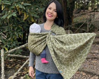 Cotton Ring Sling: Khaki Jacquard Baby Carrier
