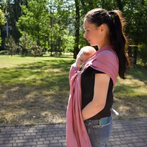 Canguru para bebê tipo sling de linho/algodão para recém-nascidos e bebês