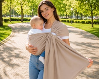 Linen Cotton Ring Sling Baby Carrier