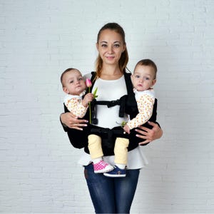 Twin Baby Carrier, Twins Carrier Tandem, Twin Wrap Carrier, Twin Carrier, Baby Twins, Baby Carrier, Twins Carrier image 5
