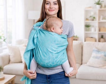 Ring Sling Wrap, Cotton Newborn to Toddler Carrier, Lightweight Breathable Babywearing Gift for Mom