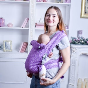 Estoque dos EUA. Porta-bebês mei tai roxo. Envoltório de bebê mei tai de algodão