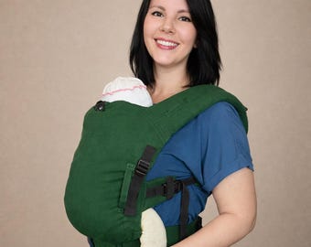 Ergonomic Linen Baby Carrier, Newborn to Toddler, Adjustable Soft Structured Sling