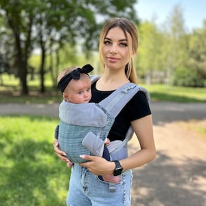 Canguru para bebê desde o nascimento Simple Aquamarine (0-18 M)