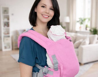 Ergonomic Linen Baby Carrier, Newborn to Toddler, Adjustable Soft Structured Sling