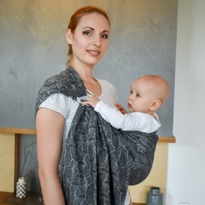 Canguru para bebê tipo sling com argolas de algodão