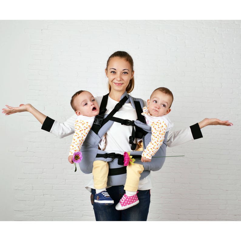 Twins Carrier Tandem, Twin Wrap Carrier, Twin Carrier, Twin Baby Carrier, Baby Twins, Baby Carrier, Twins Carrier image 8
