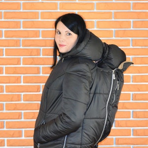 4 in 1 Winter Back Carrier Jacket, Babywearing Jacket, Mum Coat, Warm Pregnancy Jacket, Back Carrier, Babywearing Coat