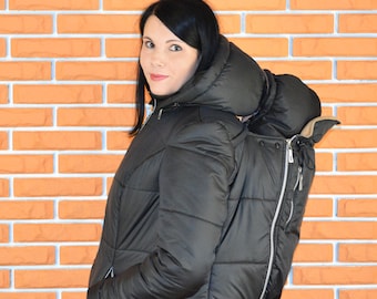 4 in 1 Winter Back Carrier Jacket, Babywearing Jacket, Mum Coat, Warm Pregnancy Jacket, Back Carrier, Babywearing Coat