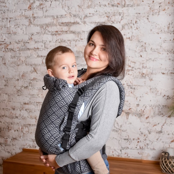 Porte-tout-petit et porte-bébé préscolaire taille unique nouveau-né à  tout-petit 0 m Géométrie grise -  France