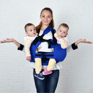 Twins Carrier Tandem, Twin Wrap Carrier, Twin Carrier, Twin Baby Carrier, Baby Twins, Baby Carrier, Twins Carrier image 5