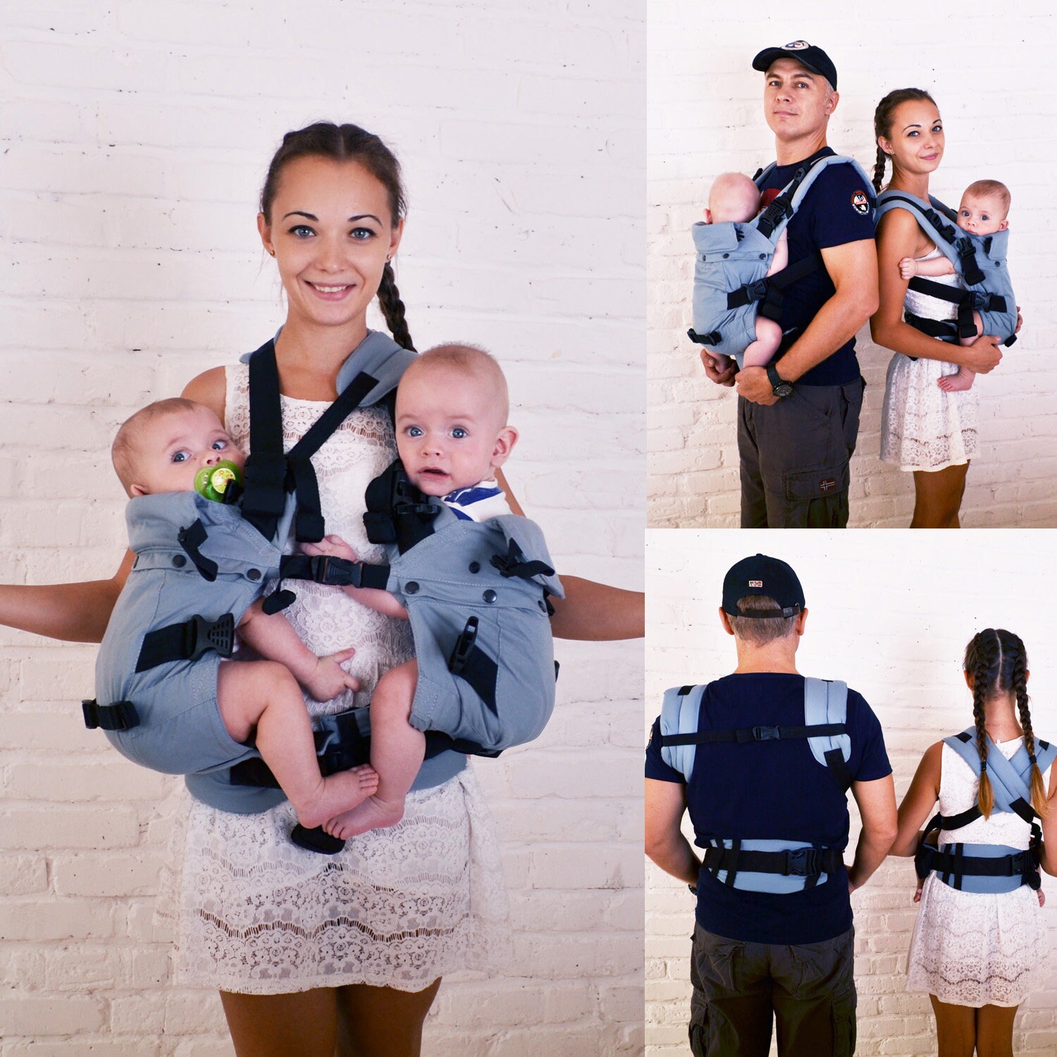 4 in 1 Malishastik Twin Baby Carrier 
