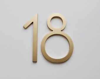 Aluminium Numbers 4" (10cm) Modern House Numbers and Letters,MCM Numbers,Address, Letters Art Deco